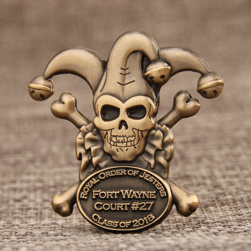 Jester Skull 3D Custom Pins